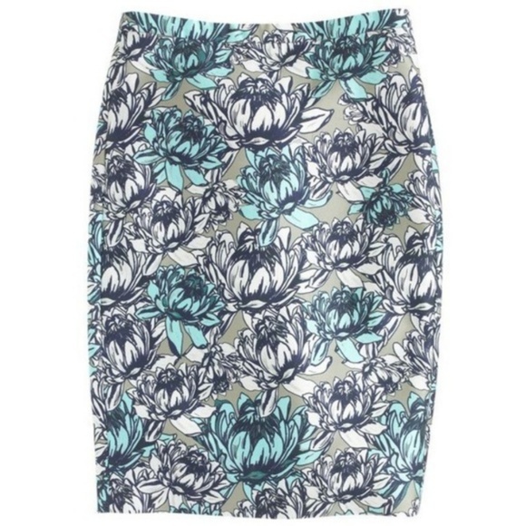 J. Crew Dresses & Skirts - COPY - J. Crew Pencil Skirt in Water Lily Floral Print, 0